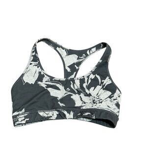 vuori Bella Bra Size Small HBF_CHARCOAL BIG FLOWER